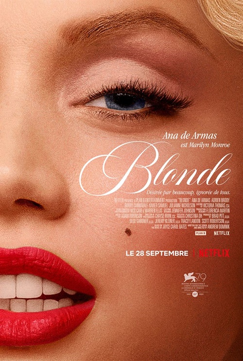 Blonde film affiche réalisé par Andrew Dominik