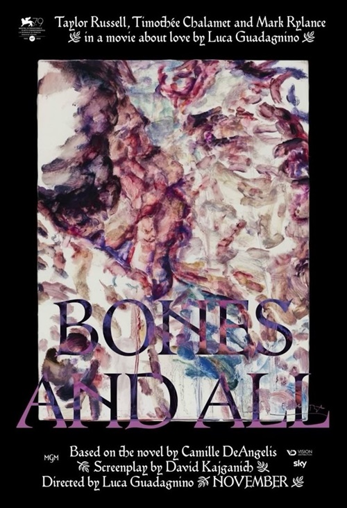 Bones and all film affiche provisoire réalisé par Luca Guadagnino