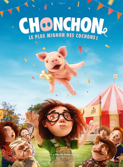 Chonchon, le plus mignon des cochons film animation affiche réalisé par Mascha Halberstad