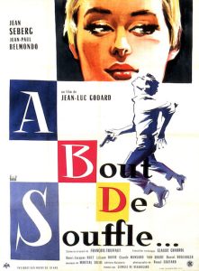 Hommage Jean-Luc Godard affiche A bout de souffle
