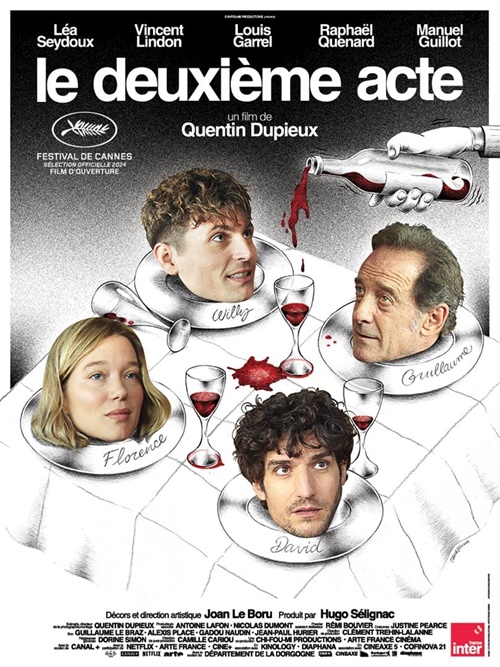 "Le Deuxième Acte" film affiche réalisé par Quentin Dupieux