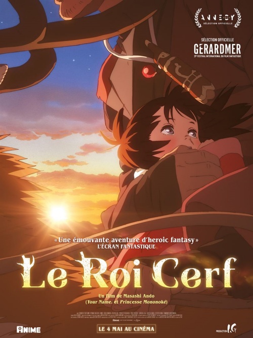 Le Roi Cerf film animation affiche réalisé par Masashi Ando et Masayuki Miyaji
