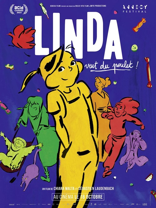 Linda veut du poulet film animation affiche réalisé Chiara Malta et Sébastien Laudenbach