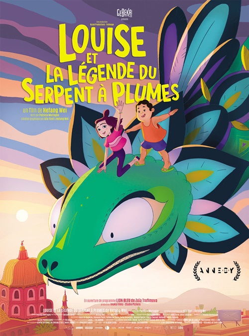 Louise et la légende du serpent à plumes film animation affiche réalisé par Hefang Wei et Zoïa Trofimova
