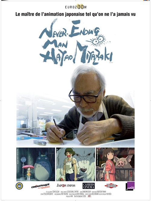 Never ending man Hayao Miyazaki film affiche