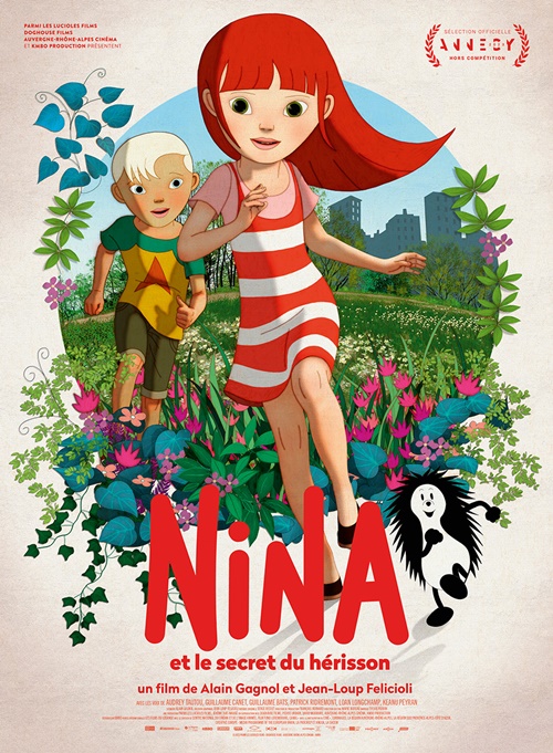Nina et le secret du hérisson film animation affiche réalisé par Alain Gagnol et Jean-Loup Felicioli
