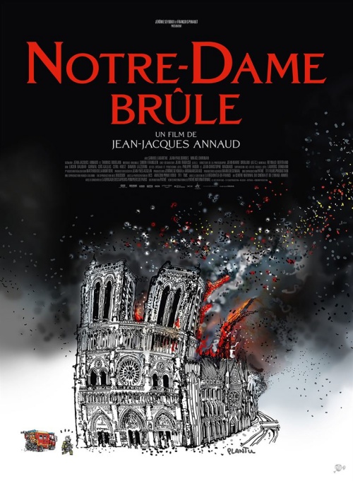 Notre-Dame brûle film affiche réalisé par Jean-Jacques Annaud