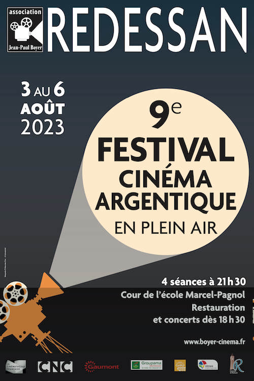 Redessan 2023 9ème Festival de cinéma argentique en plein air affiche