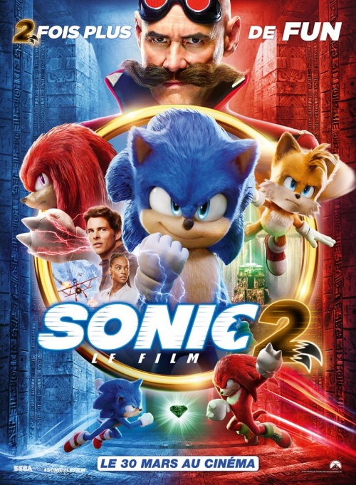 Sonic 2, le film animation affiche réalisé par Jeff Fowler