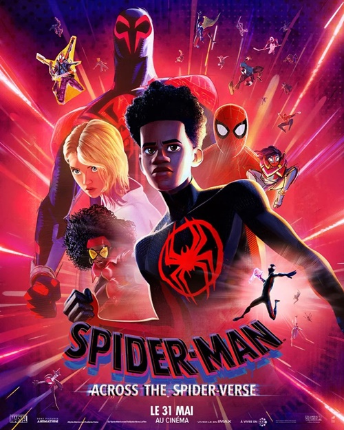 Spider-Man across the spider verse film animation affiche réalisé par Joachim Dos Santos, Kemp Powers et Justin Thompson