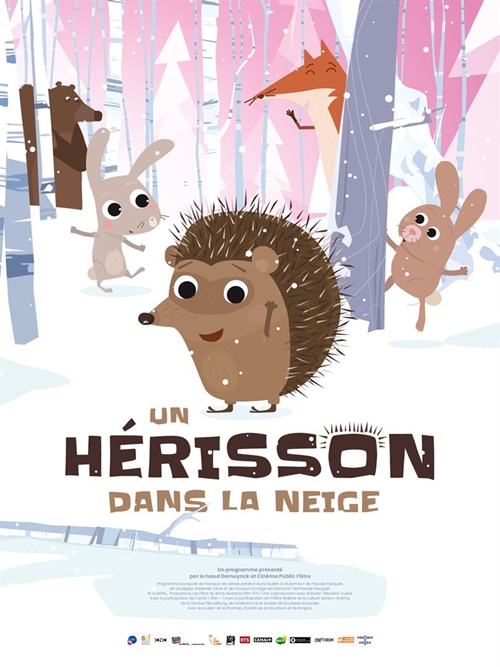 Un hérisson dans la neige film animation affiche réalisé par Pascale Hecquet et Isabelle Favez